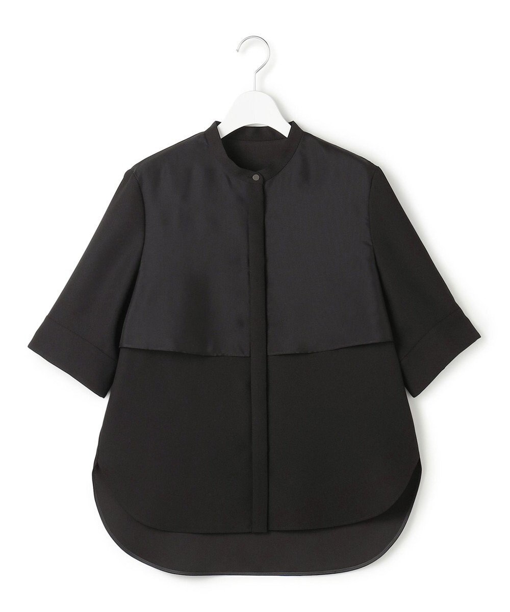 ICB L 【先行予約・WEB限定カラーあり】 FluidBackSatin バンドカラーシャツ 