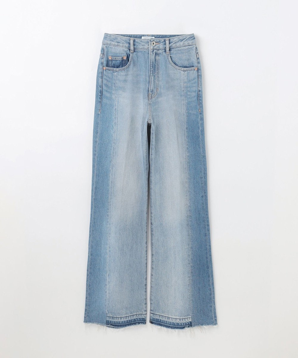 GRACE CONTINENTAL サイド切替フレアデニムパンツ 