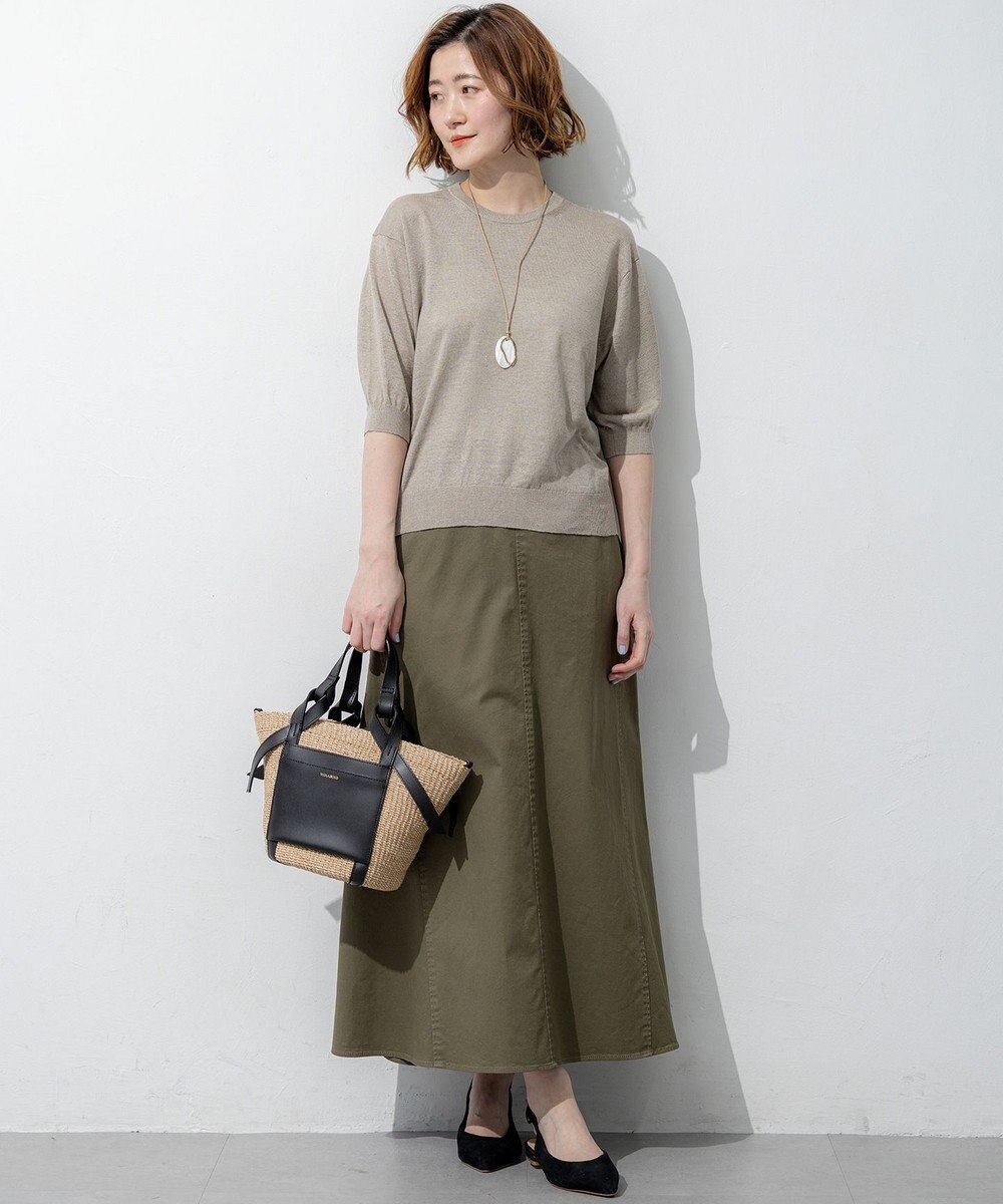 23区 オーバルシェル コンビ ネックレス 