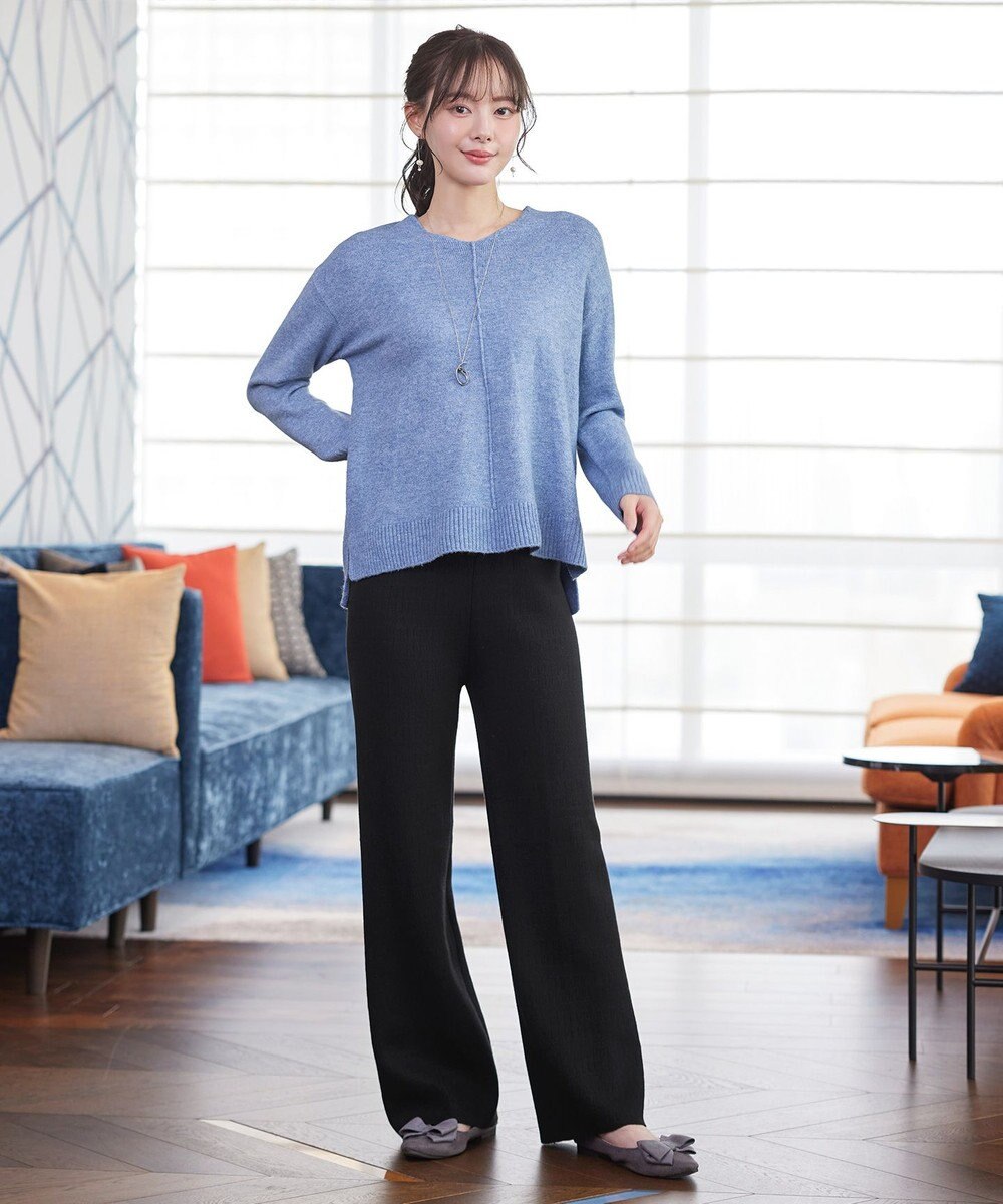 Tiaclasse 裏シャギージャガードニットパンツ 