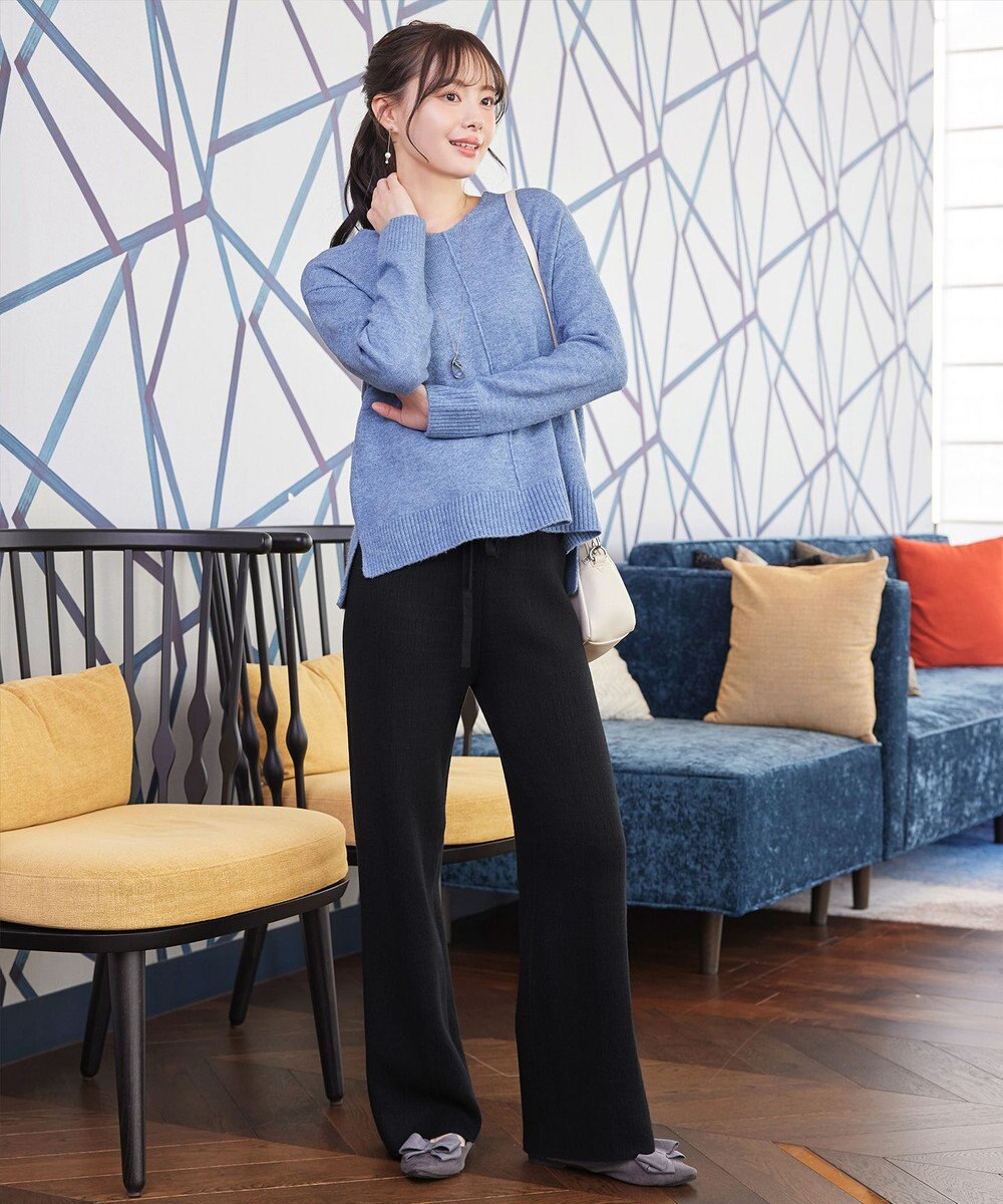 Tiaclasse 裏シャギージャガードニットパンツ 