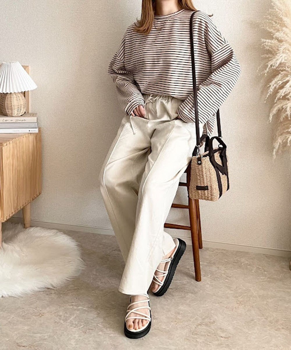 LA BAGAGERIE 【maison vert】 【ペーパー素材・多収納】リボンハンドル2WAYかごバッグ 