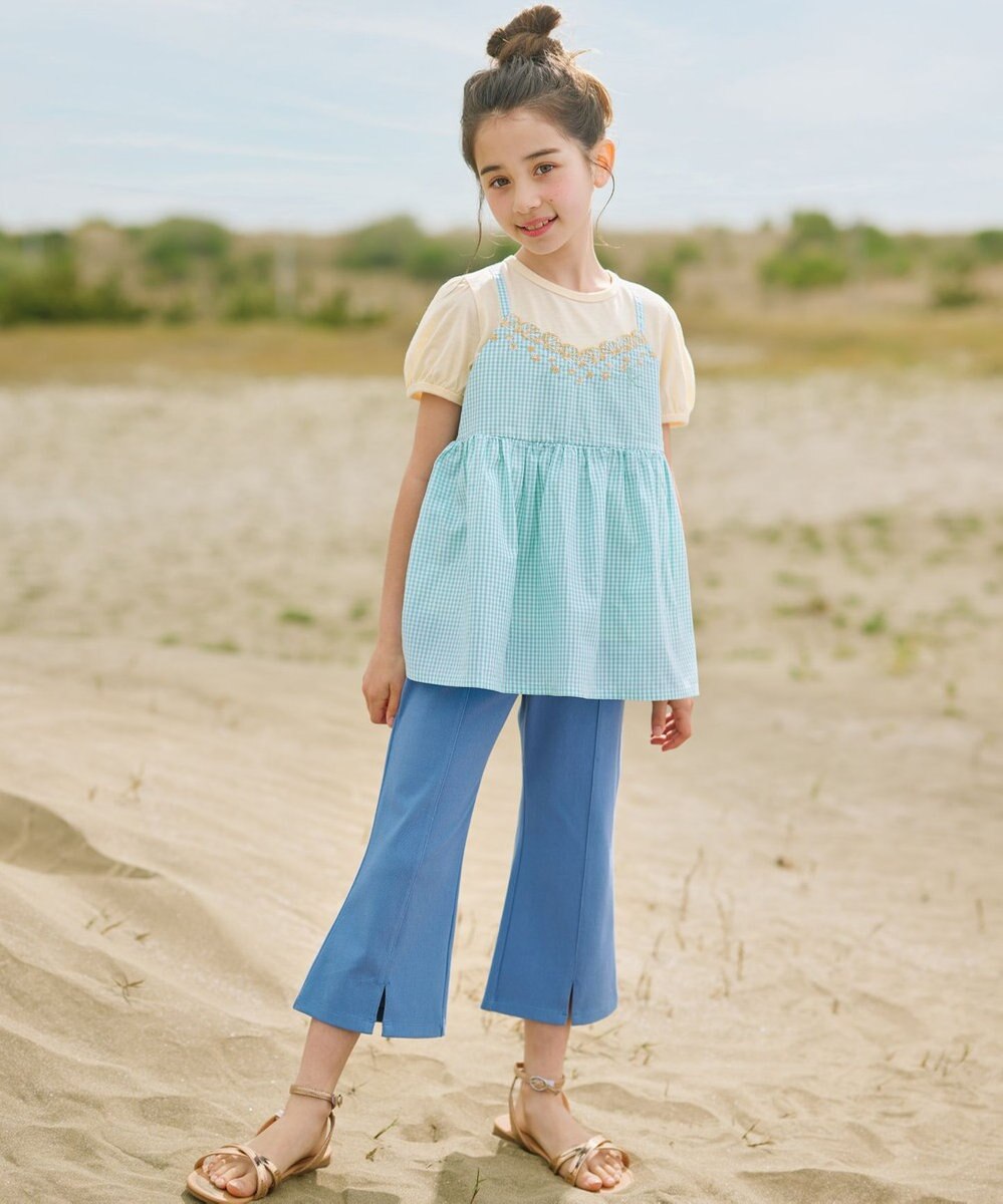 組曲 KIDS 【110-140㎝】フレアーデニムニット パンツ 