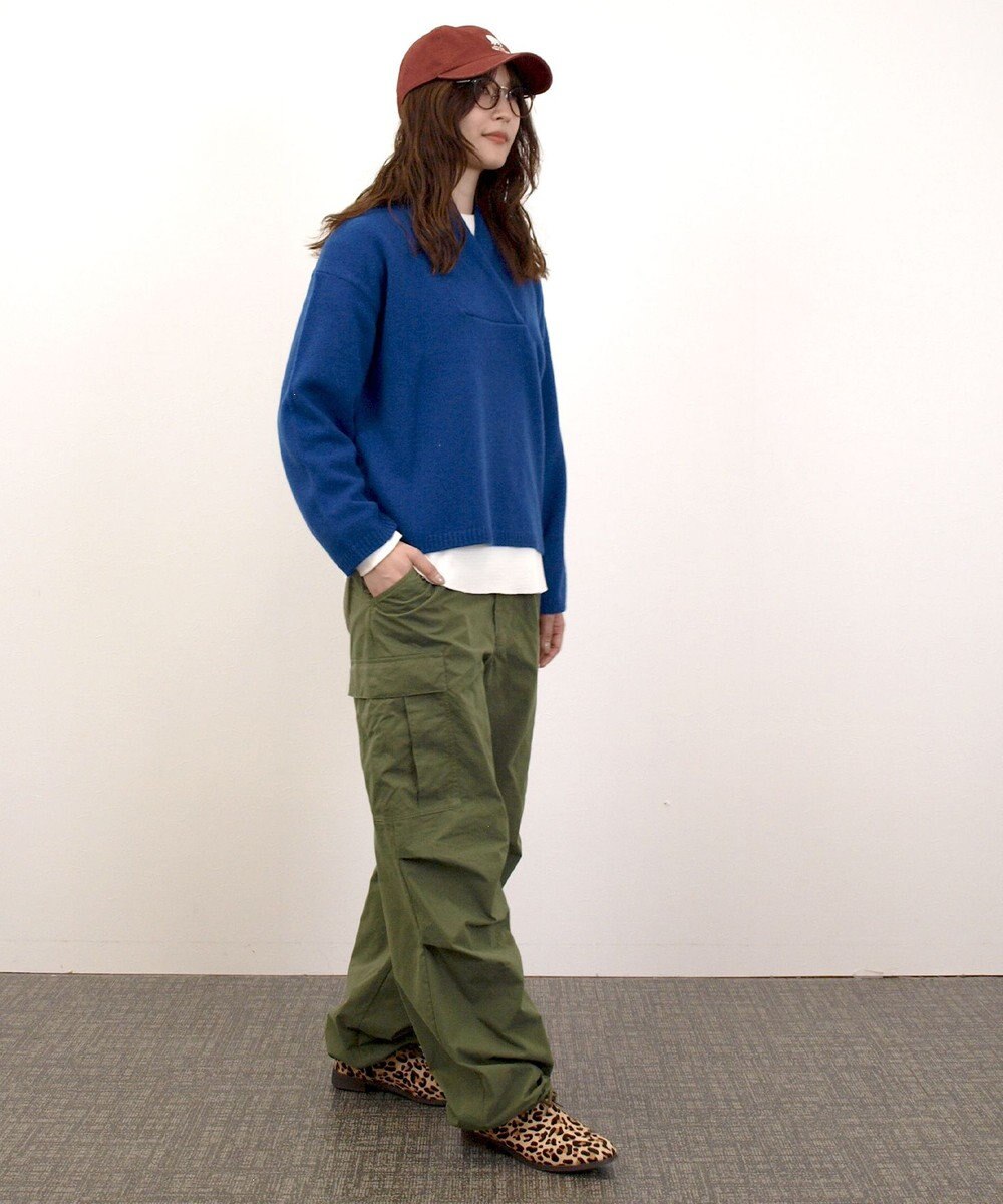 J.PRESS YORK STREET 【WOMEN】ウールカシミヤ 変形Vネック ニット 