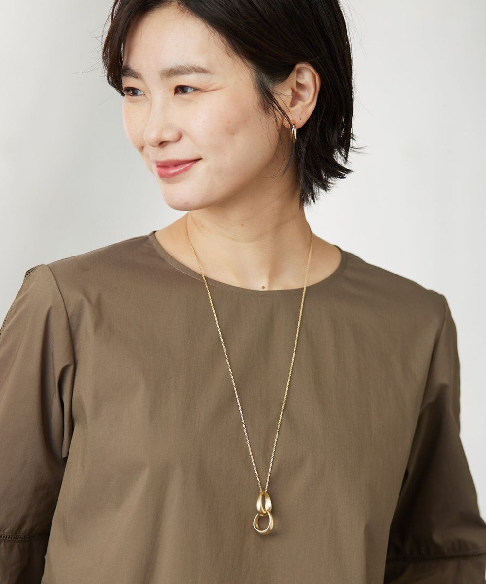 J.PRESS LADIES ダブルドロップ ネックレス 