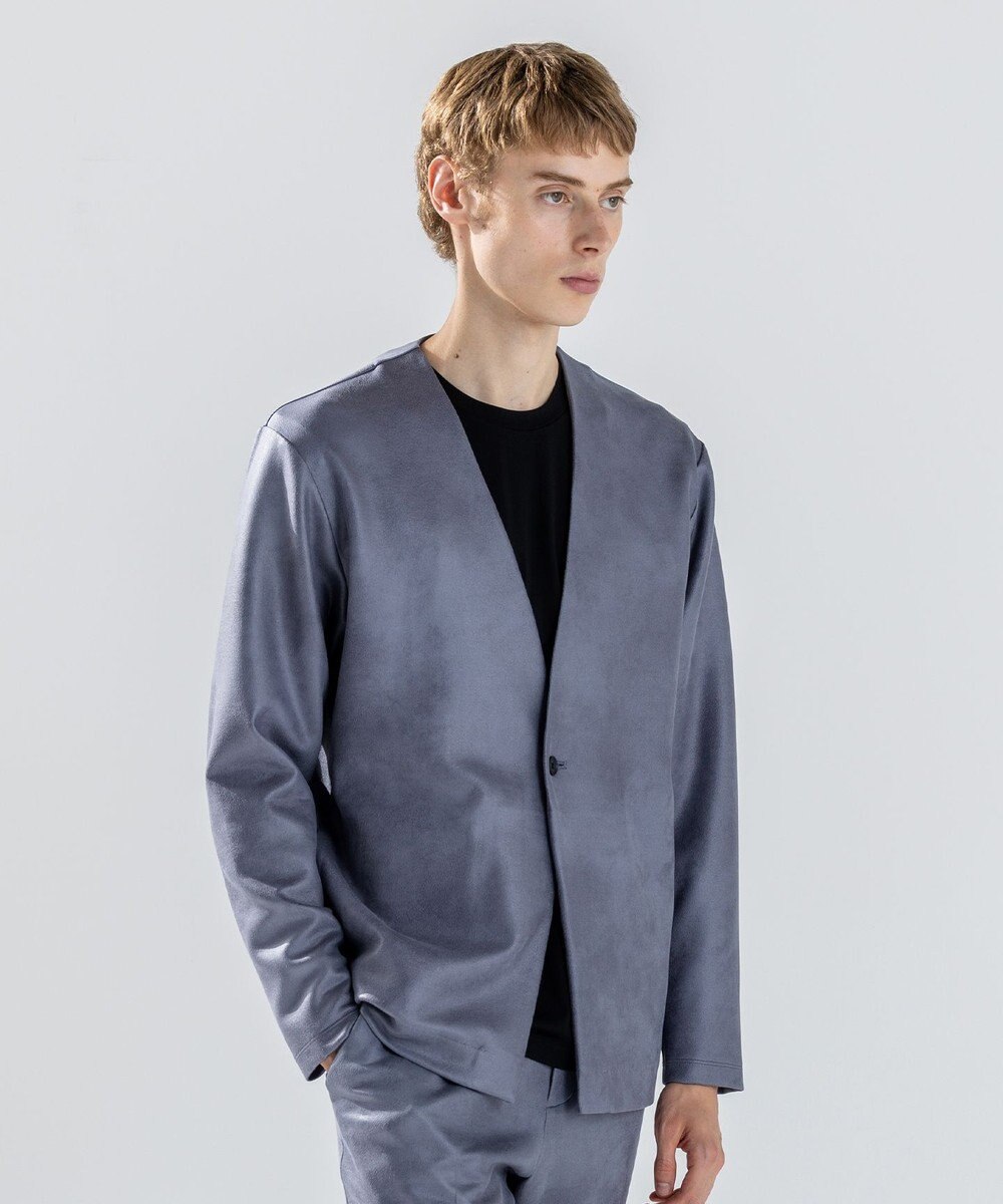 JOSEPH HOMME 新素材【ストレッチ/光沢感】レザーライクジャージー　カーディガン 