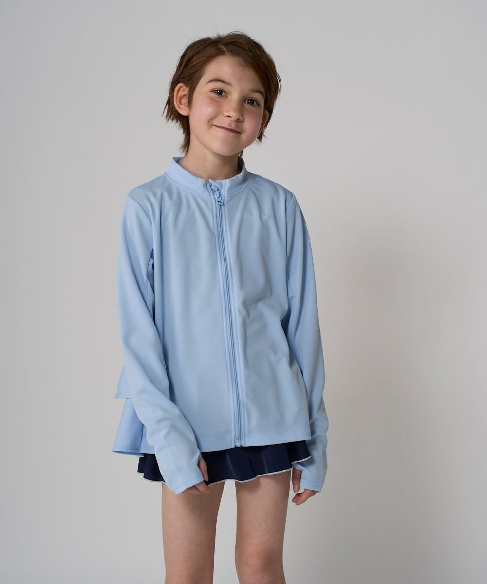 OP／FILA 【Ocean Pacific】フリル切り替えラッシュガード パーカー 