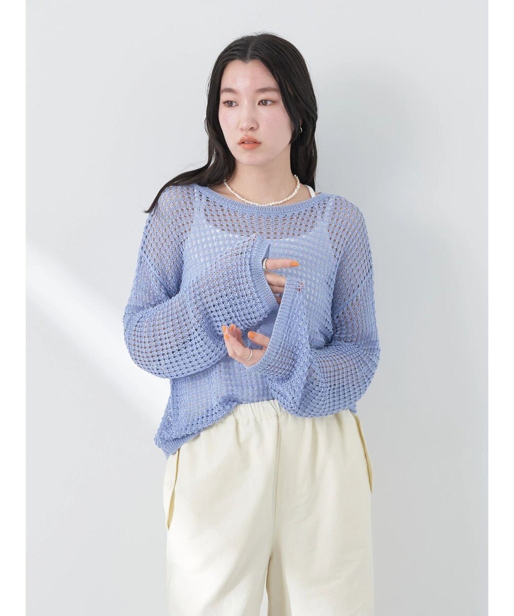 earth music&ecology レーシーニットプルオーバー 