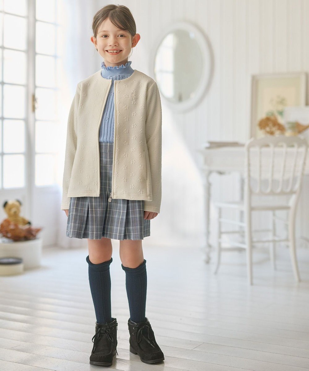 組曲 KIDS 【150-160㎝】フラワーキルト パーカー 