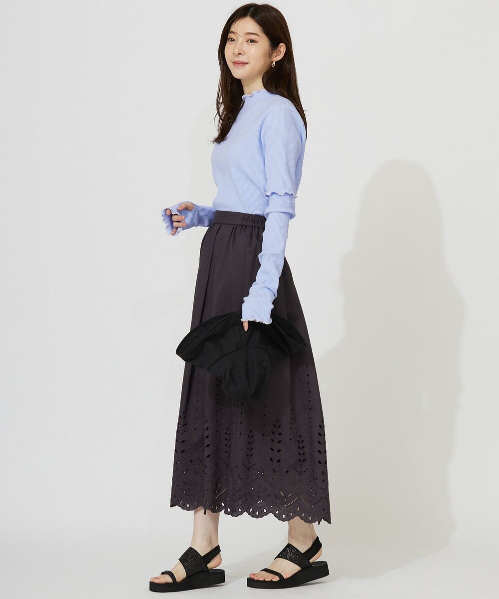 ANY SIS L 【洗える】カットワークエンブロイダリー スカート 