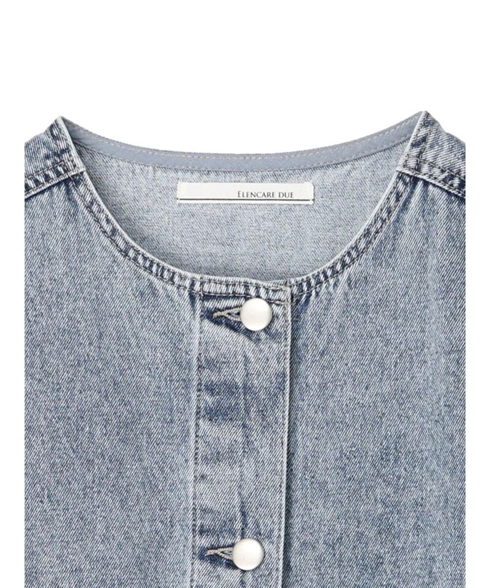 Green Parks ・ＥＬＥＮＣＡＲＥ　ＤＵＥ　ノーカラーデニムベスト 