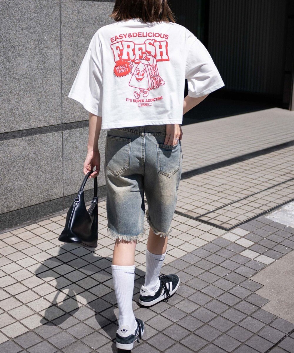 WEGO イラストモチーフグラフィックショートT 