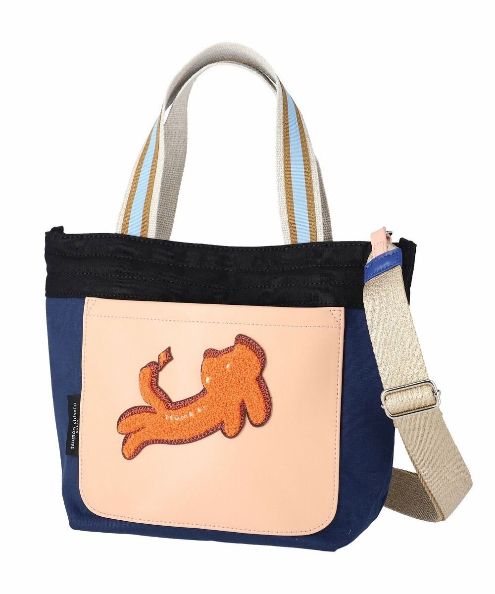 tsumori chisato CARRY キラミックスコンビ トートバッグ 2wayショルダー ネコ Sサイズ 