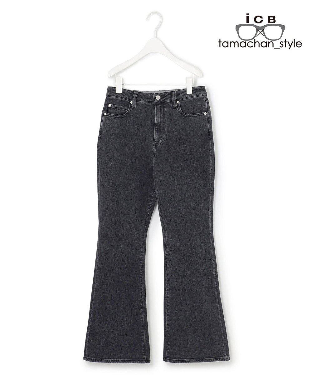 ICB 【ICB×tamachan_style コラボ】スタイルアップ フレアデニム 