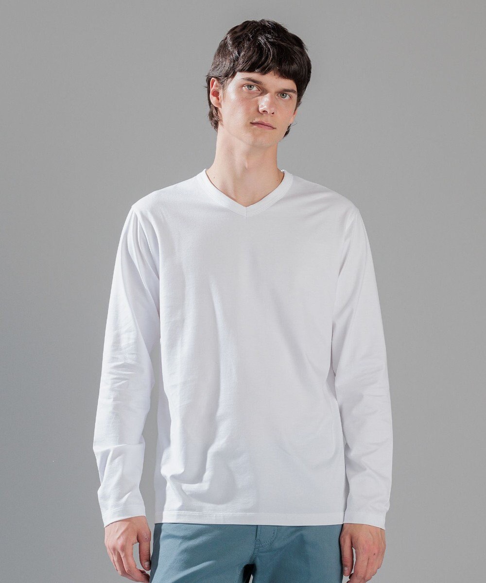 JOSEPH HOMME スビンソフトジャージー　Vネック長袖カットソー 