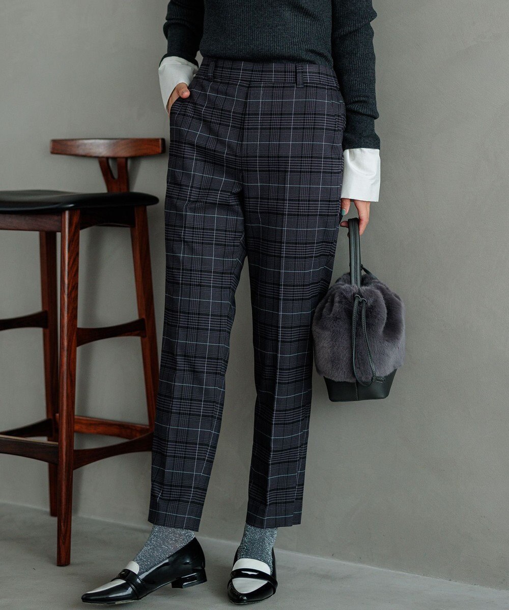 組曲 【WEB限定カラーあり】ウールライクストレッチ イージーパンツ 