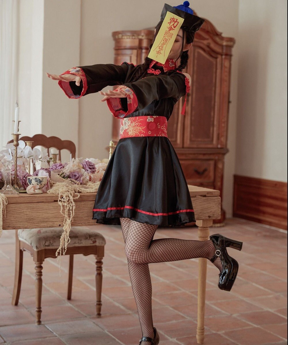 WEGO 【ハロウィン＆コスプレ】肩出しキョンシー 