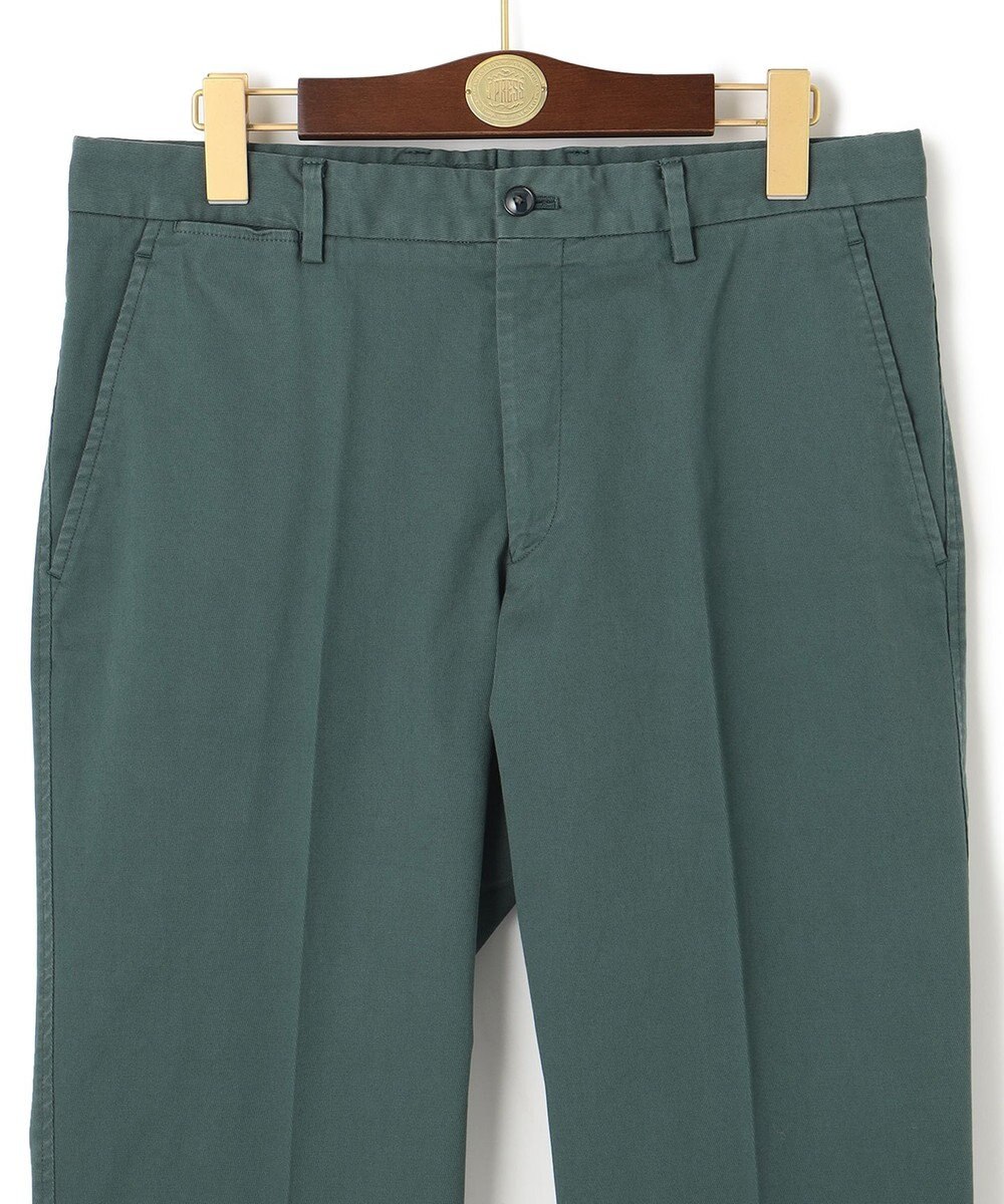 J.PRESS MEN オーガニックコットントリコチンストレッチ スローンパンツ 