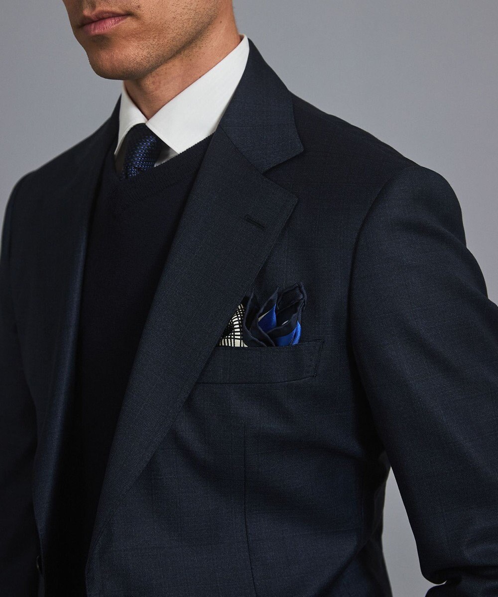 GOTAIRIKU オリジナル設計【洗える/チクチクしにくい/ピリングしにくい】イタリア糸 ハイゲージ Ｖネックニット_WOOL100% 