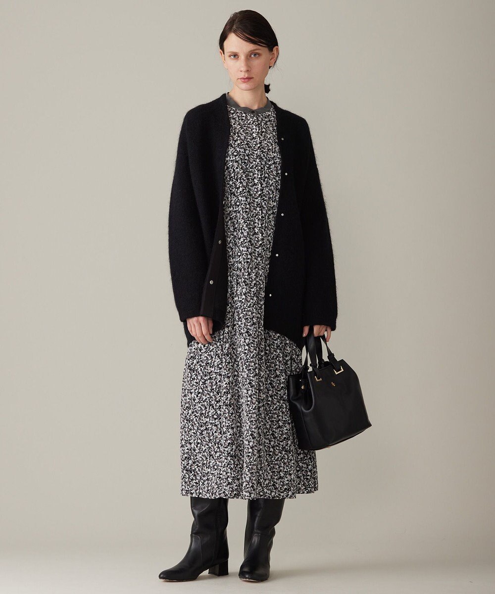 自由区 L 【洗える】フラワーペタルプリント ワンピース 