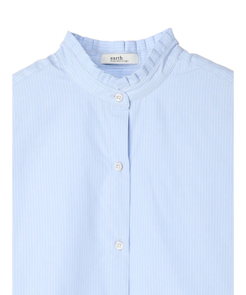 earth music&ecology Ｔ／Ｃ　スタンドフリルブラウス 