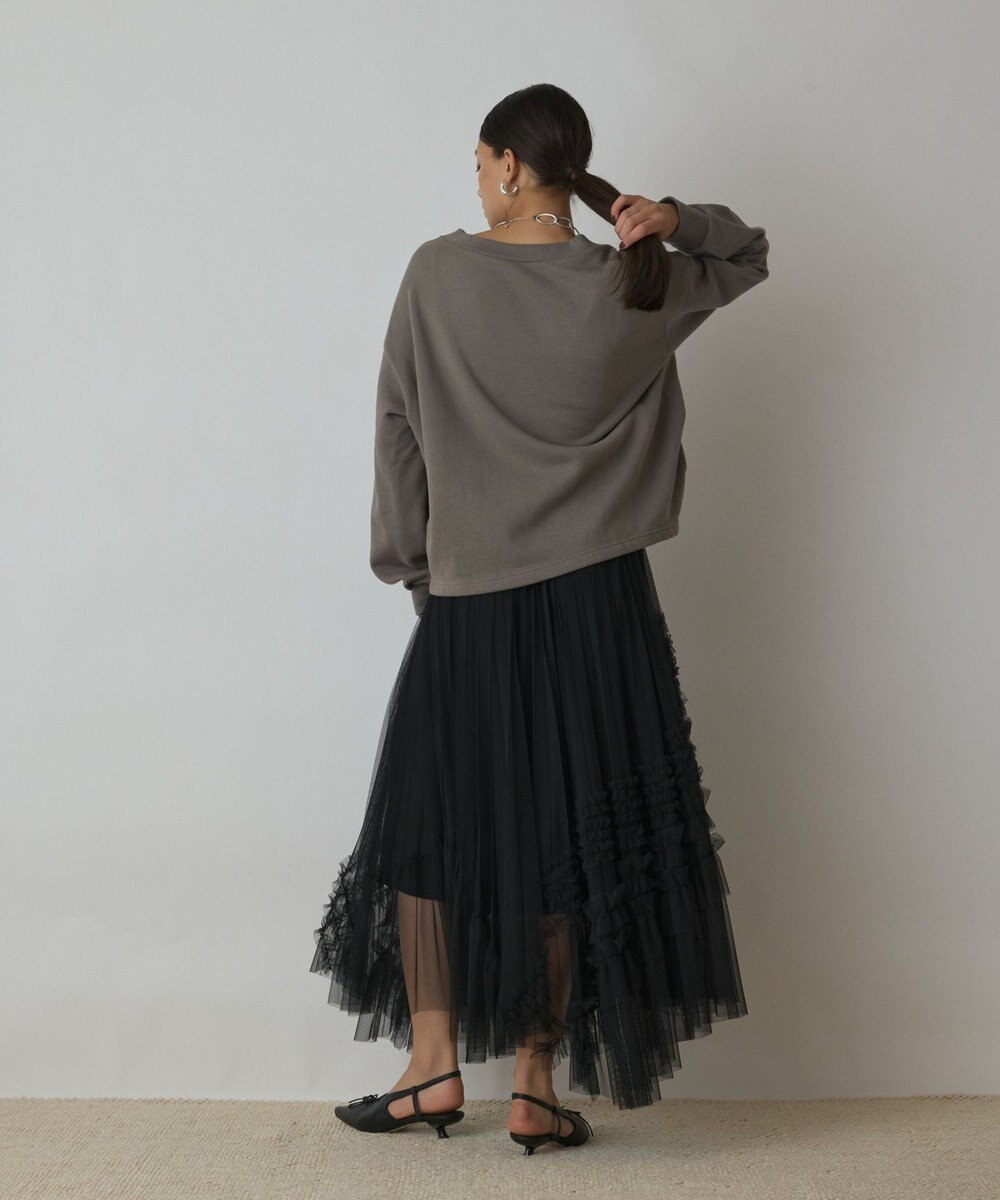 GRACE CONTINENTAL Catphoto裏毛トップ 