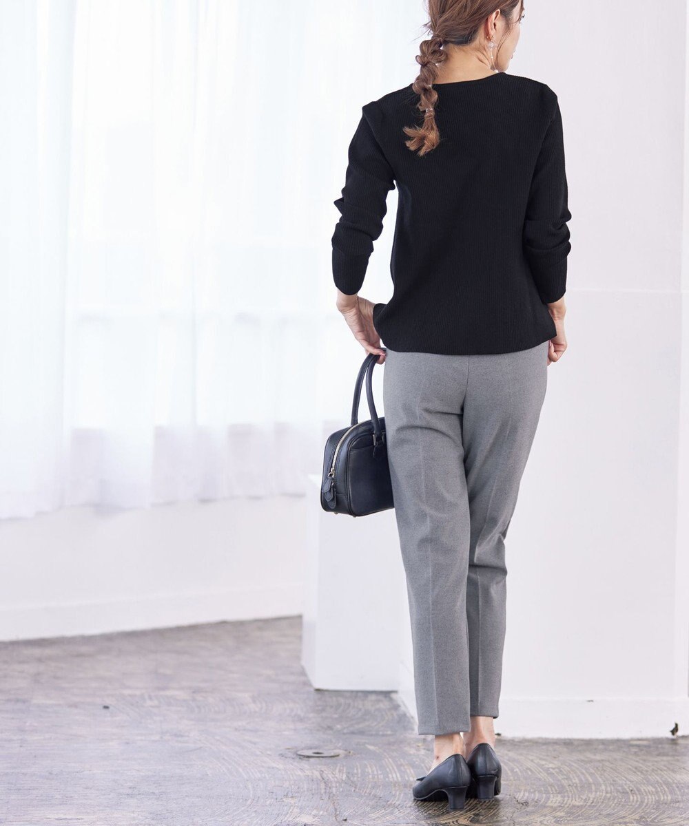 Tiaclasse 【GOLD LABEL・日本製・洗える】 カシミアタッチテーパードパンツ 