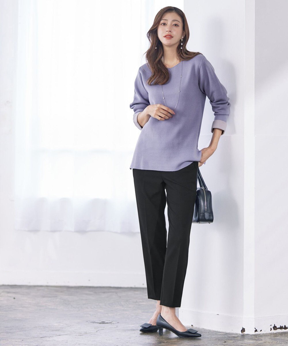 Tiaclasse 【GOLD LABEL・日本製・洗える】 カシミアタッチテーパードパンツ 