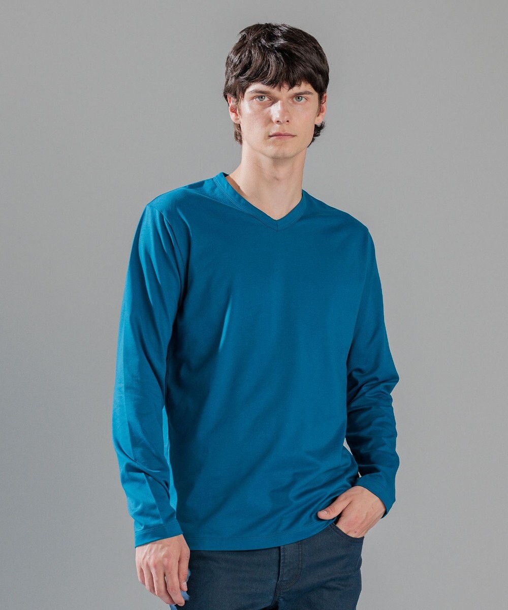 JOSEPH HOMME スビンソフトジャージー　Vネック長袖カットソー 