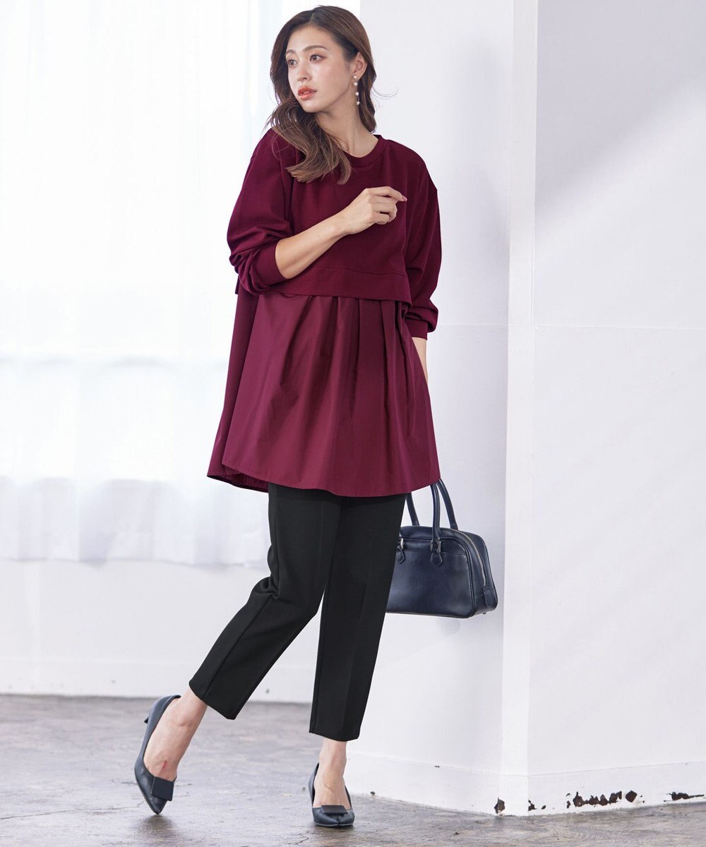 Tiaclasse 【GOLD LABEL・日本製・洗える】 カシミアタッチテーパードパンツ 