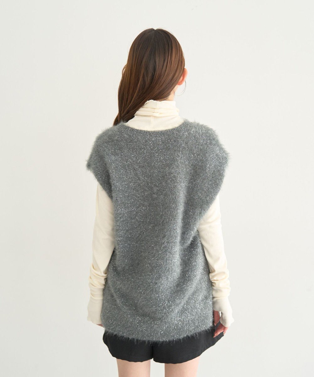 earth music&ecology 【予約】キャットライクヤーンニットベスト 