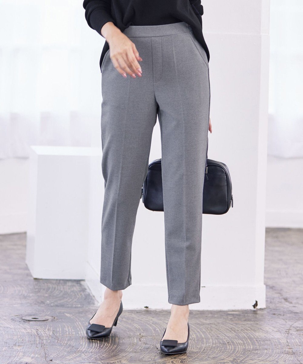 Tiaclasse 【GOLD LABEL・日本製・洗える】 カシミアタッチテーパードパンツ 