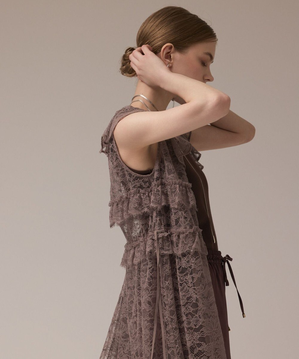 GRACE CONTINENTAL フリルカラーレースワンピース 