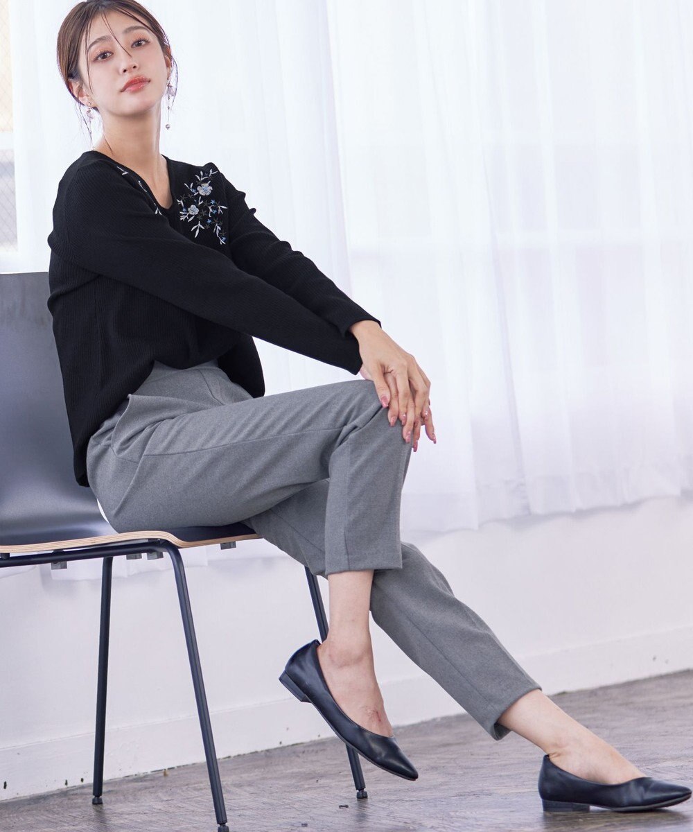 Tiaclasse 【GOLD LABEL・日本製・洗える】 カシミアタッチテーパードパンツ 