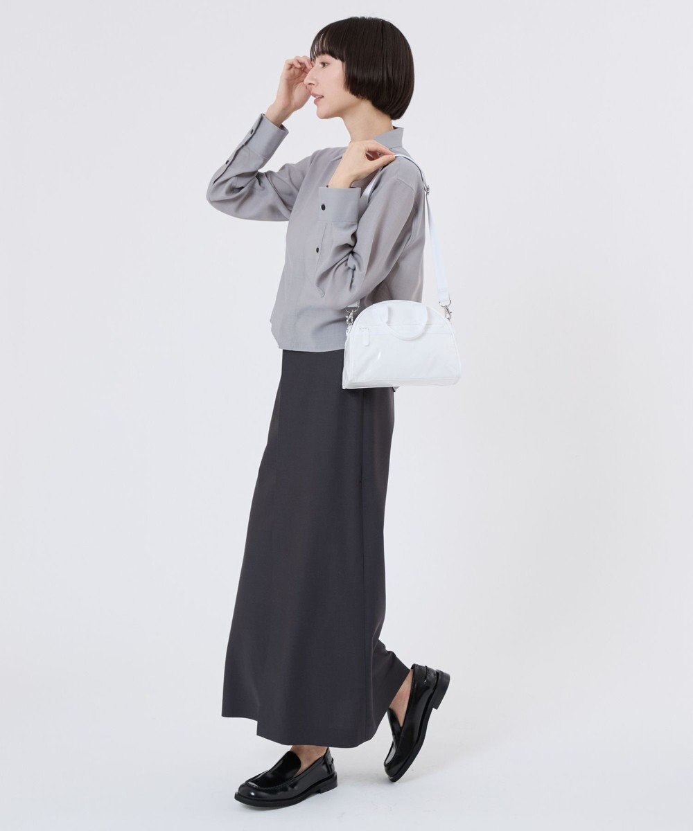 LeSportsac ROUND SM SATCHEL/ホワイトグリマーシャイン 