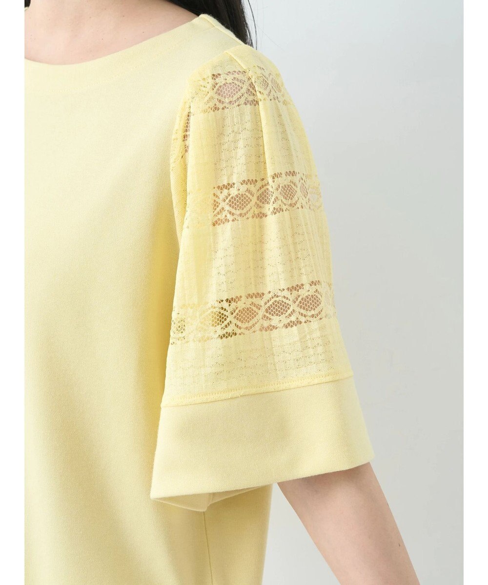 earth music&ecology フレア袖レースプルオーバー 