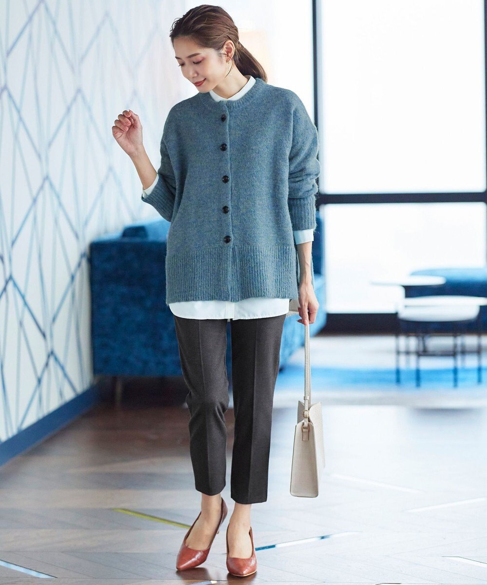 Tiaclasse 【GOLD LABEL・日本製・洗える】 カシミアタッチテーパードパンツ 