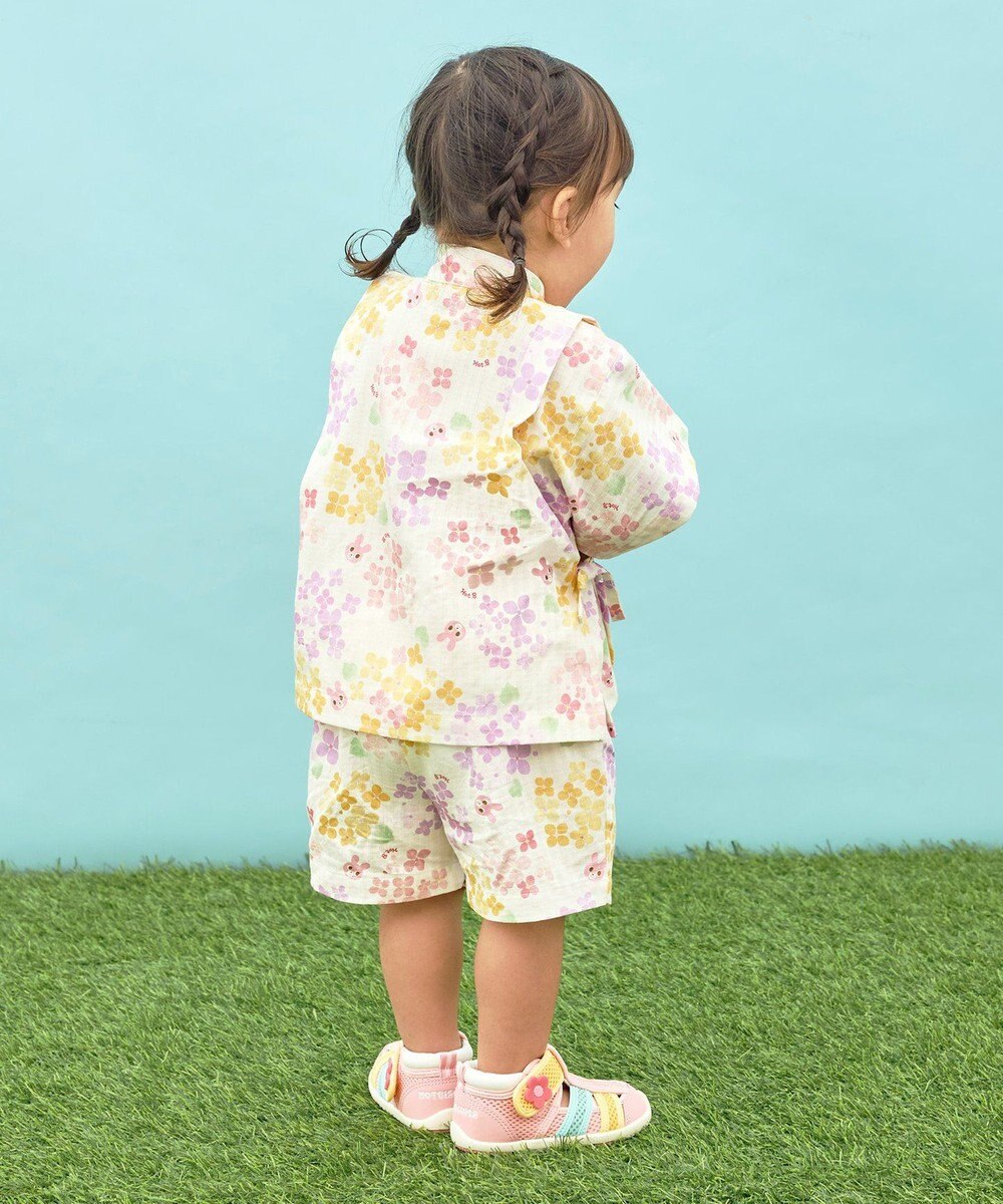 MIKI HOUSE HOT BISCUITS 【80-120cm】総柄 甚平スーツ 