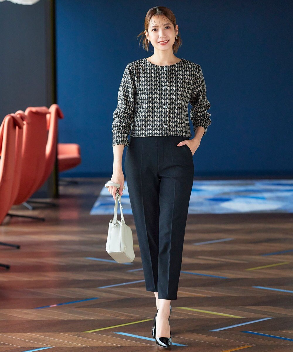 Tiaclasse 【GOLD LABEL・日本製・洗える】 カシミアタッチテーパードパンツ 