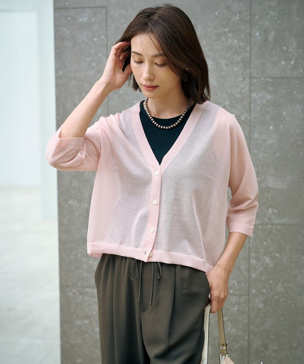 J.PRESS LADIES 【洗える】リブ ノースリーブ カットソー 