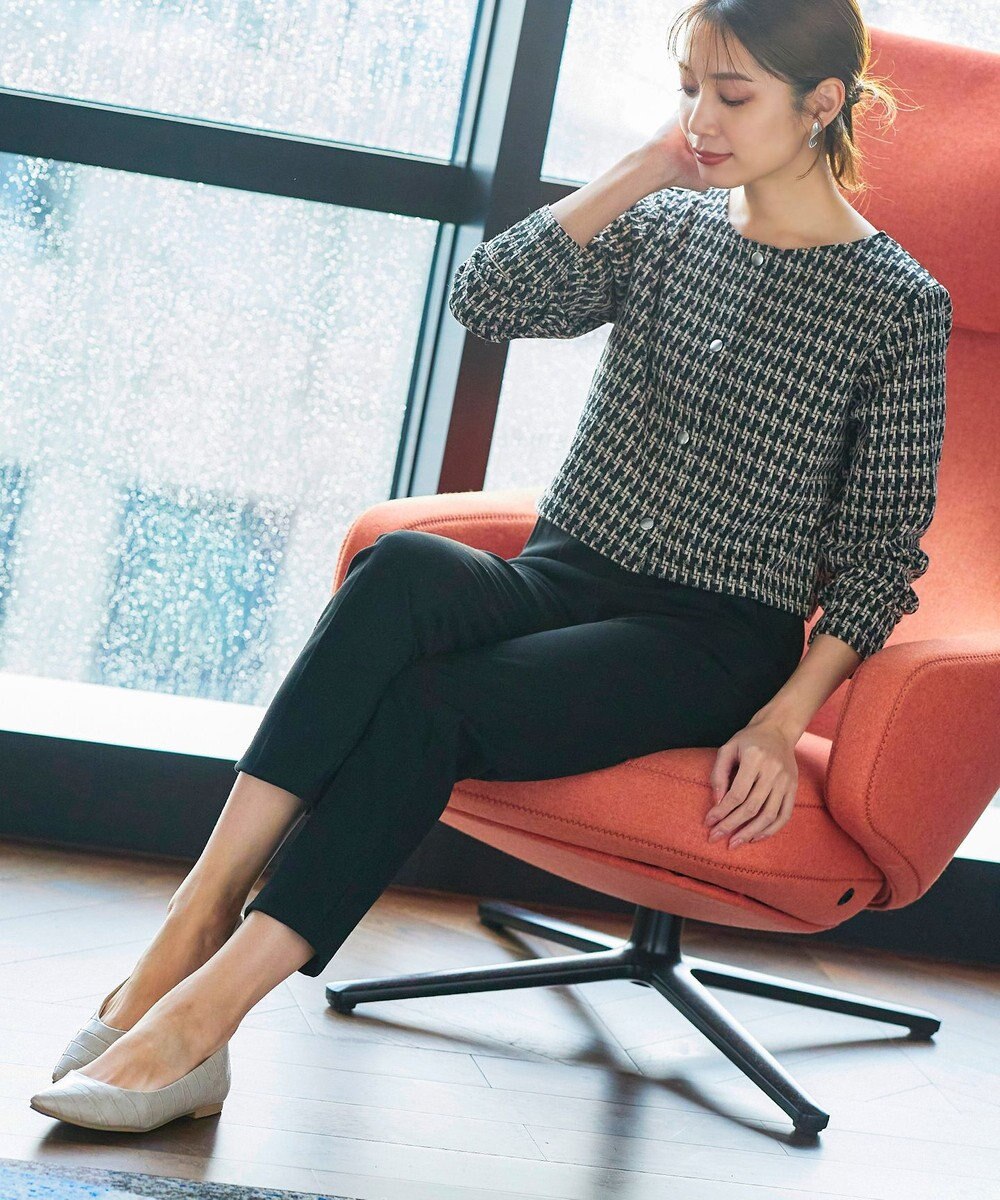 Tiaclasse 【GOLD LABEL・日本製・洗える】 カシミアタッチテーパードパンツ 