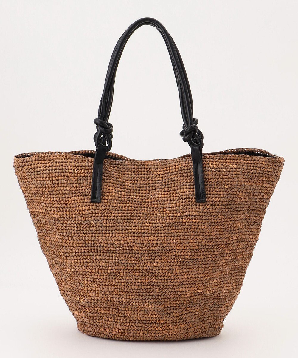 自由区 ノットハンドルラフィアトート バッグ 