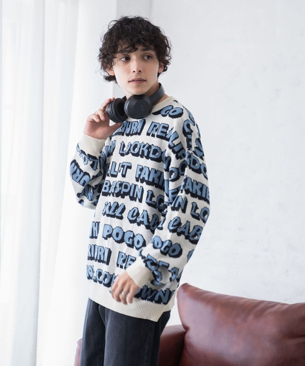 WEGO ルーズフィット総柄プルオーバー 