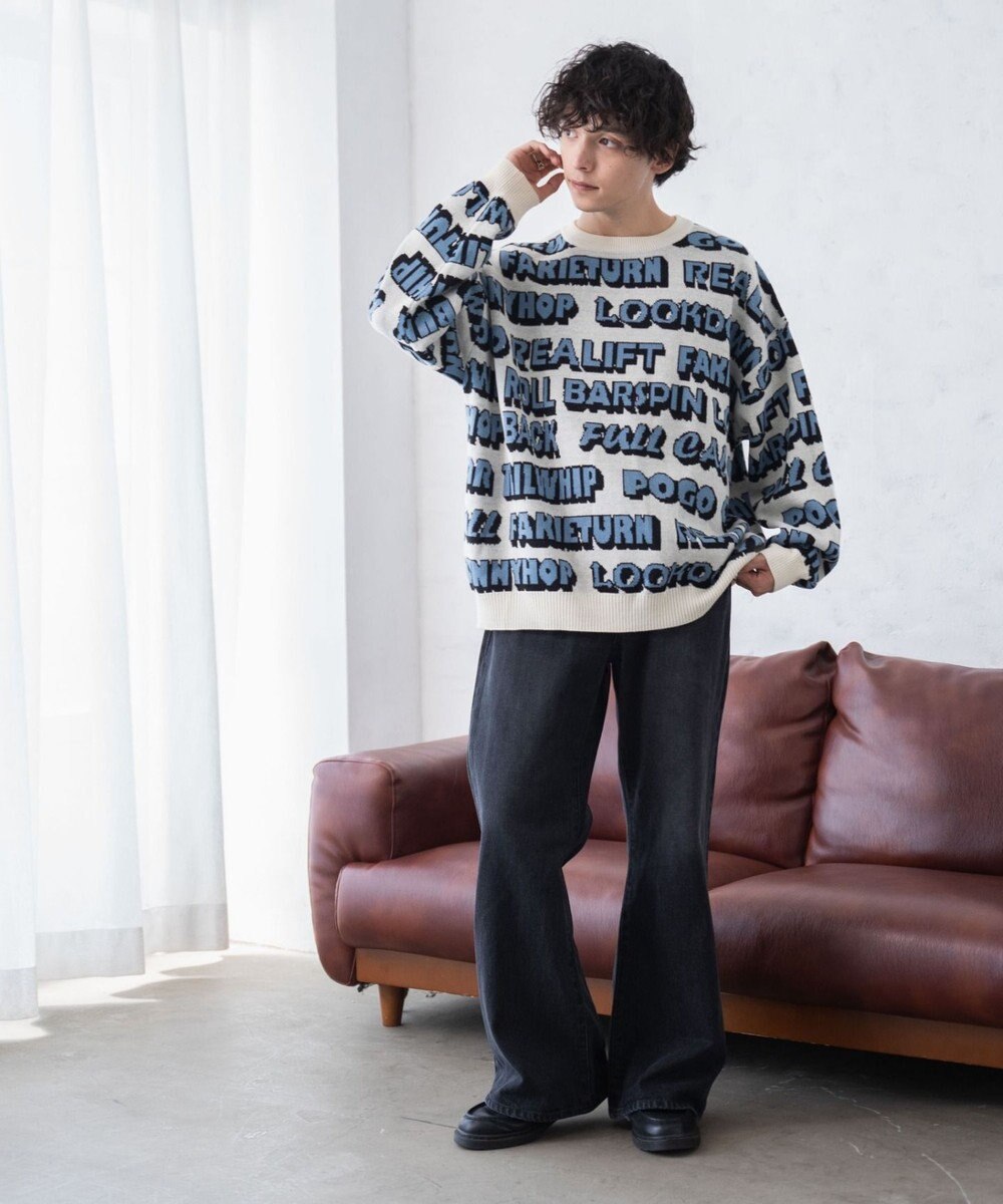 WEGO ルーズフィット総柄プルオーバー 