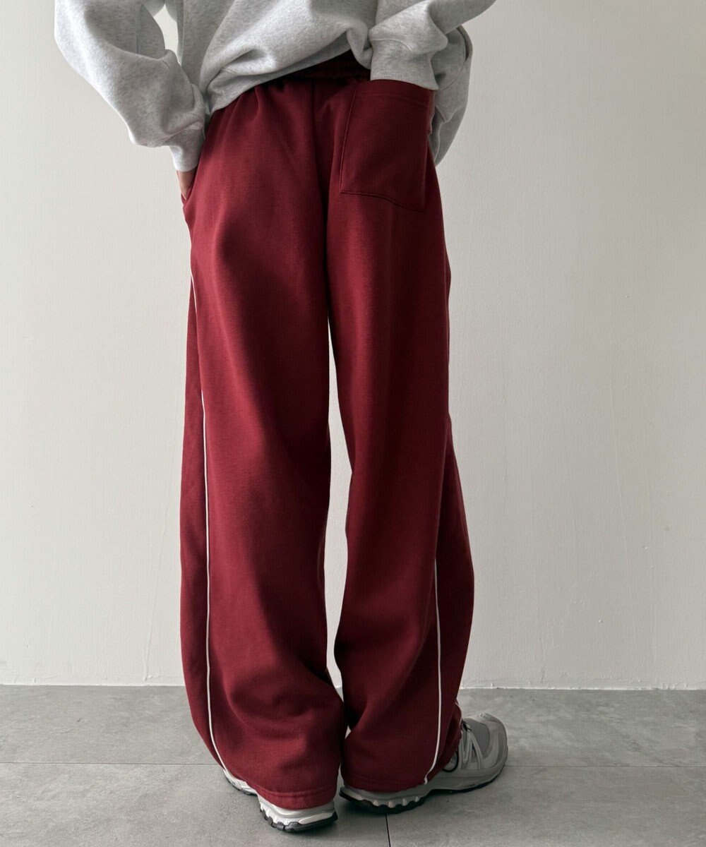 WEGO 【ウエストゴム】パイピングスウェットパンツ 