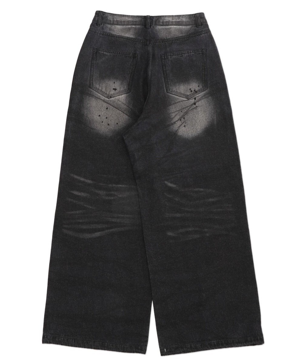 WEGO 【ユニセックス着用ITEM】スーパーバギーダーティデニムパンツ 