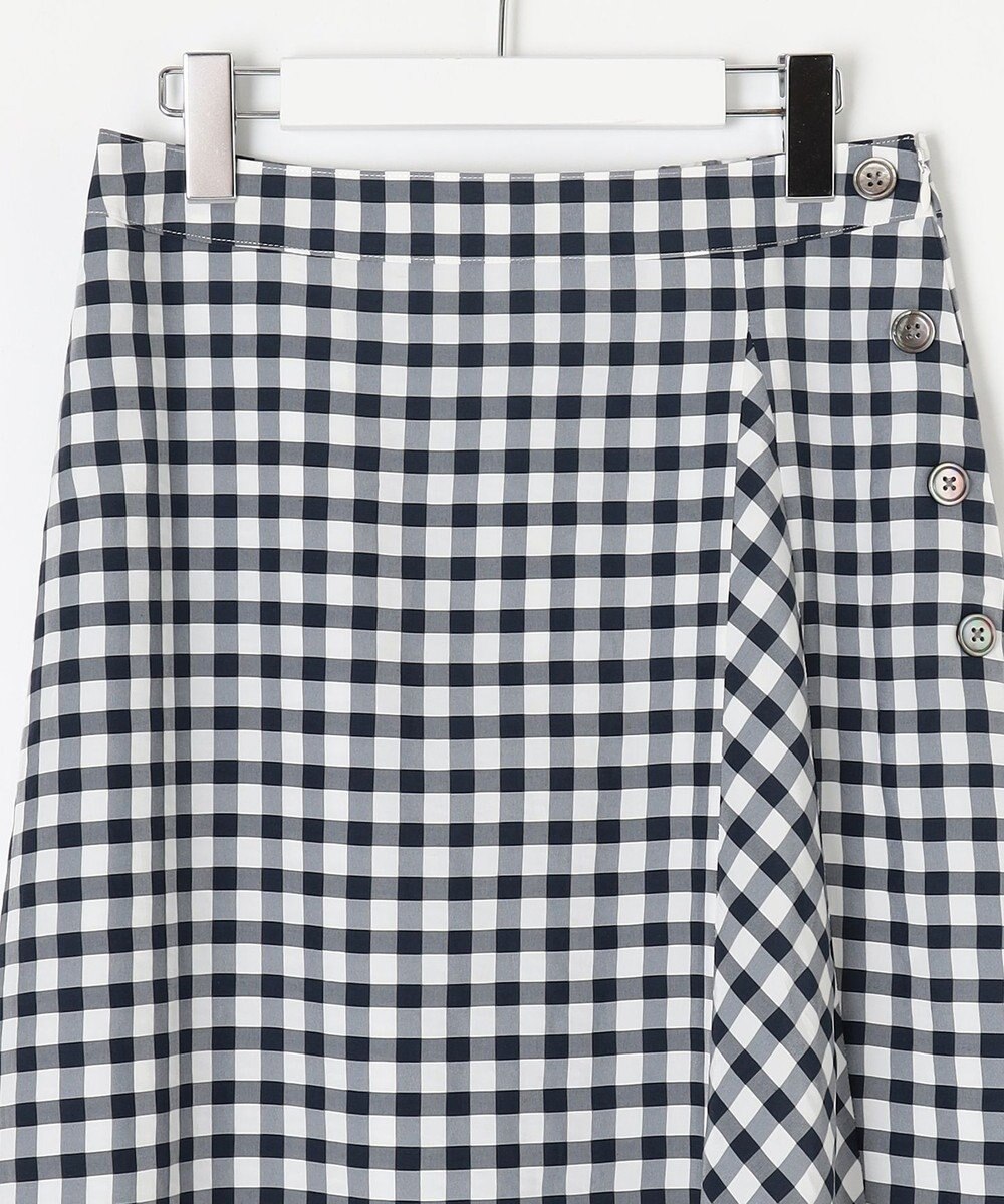 J.PRESS LADIES L 【洗える】アセVisギンガム フレアー スカート 