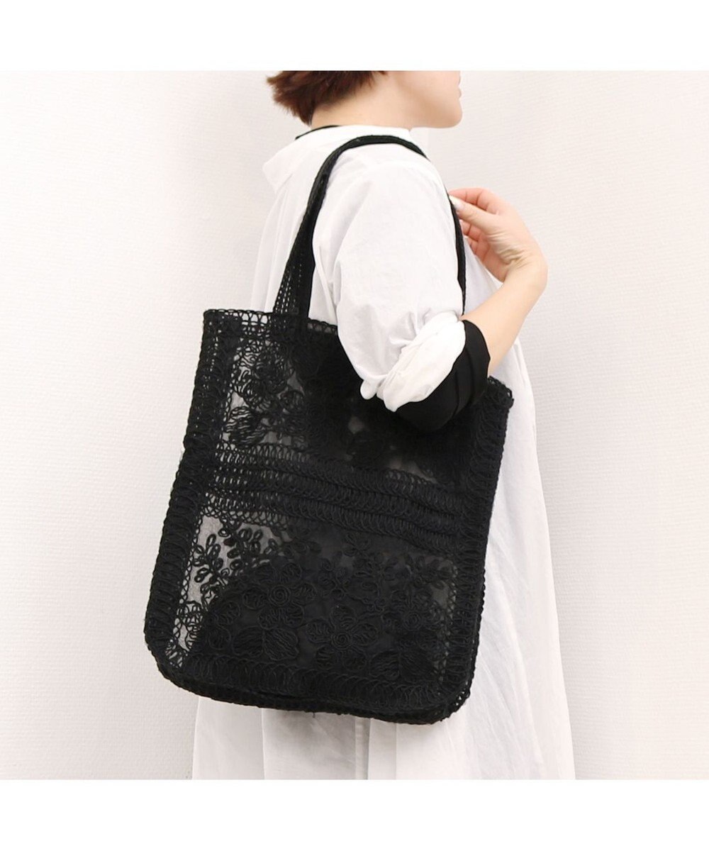UNBILLION カシュカシュ cachecache / レース縦型トートバッグ 