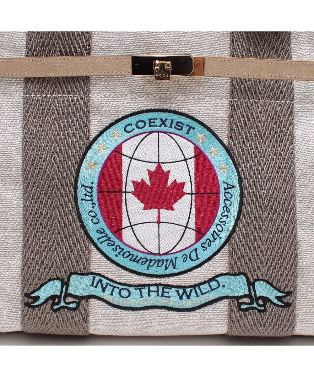 A.D.M.J. 【ファブリック】リネンラメクロス/前金具付トート32cm(Dカン＋)リネンラメクロス/前金具付トート40cm(Dカン＋) 