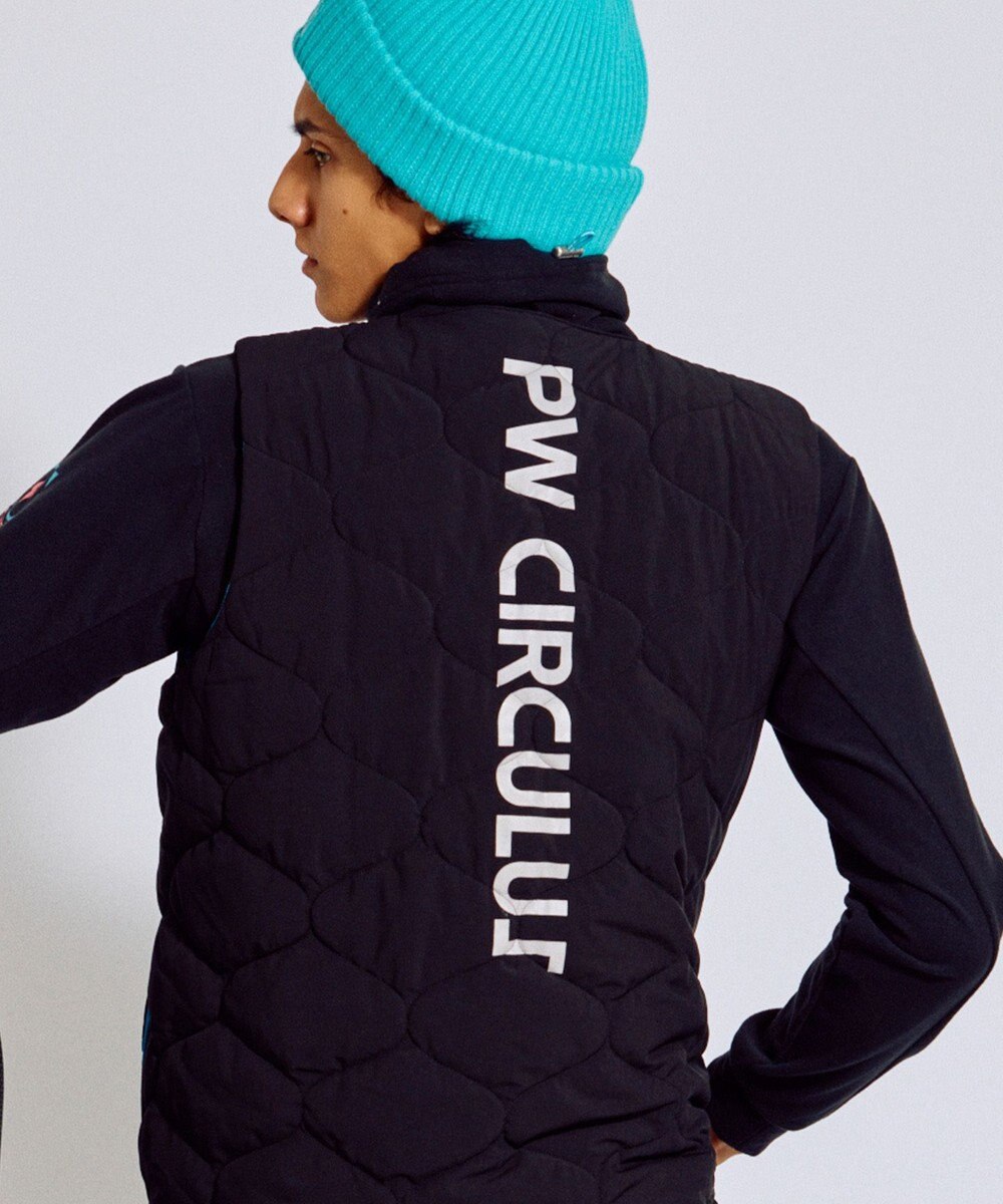 PW CIRCULUS 【撥水加工 / ストレッチ】【MEN】キルティング中綿インナーベスト ゴルフ 